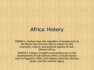 Africa: History