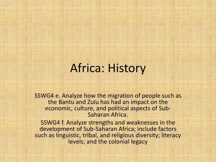 africa history
