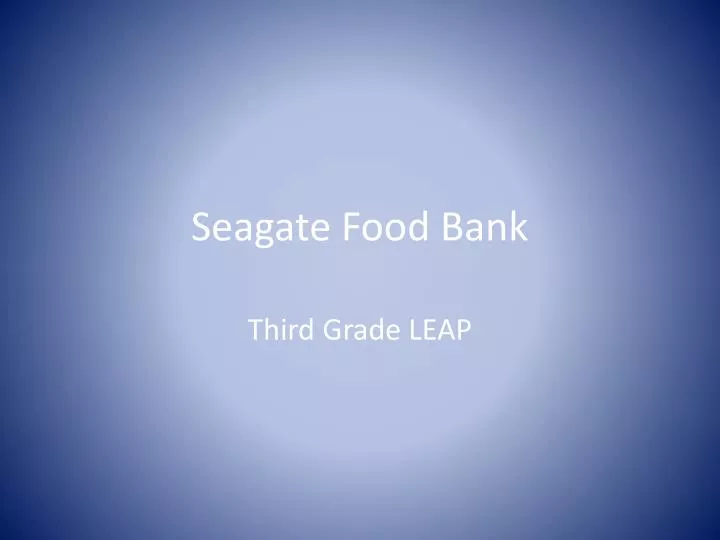 seagate food bank