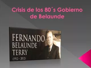 crisis de los 80 s gobierno de belaunde