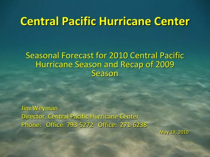 central pacific hurricane center