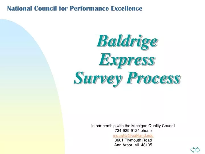 national council for performance excellence