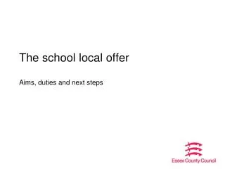 The school local offer