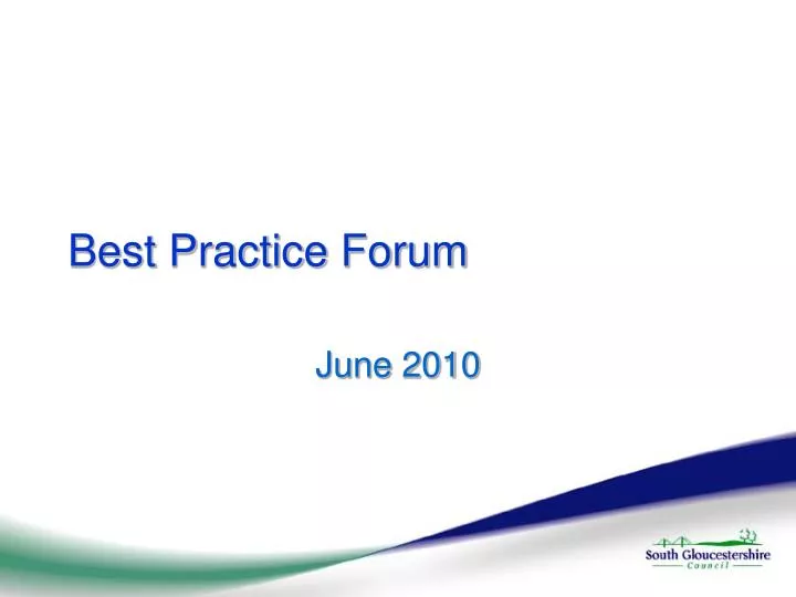 best practice forum