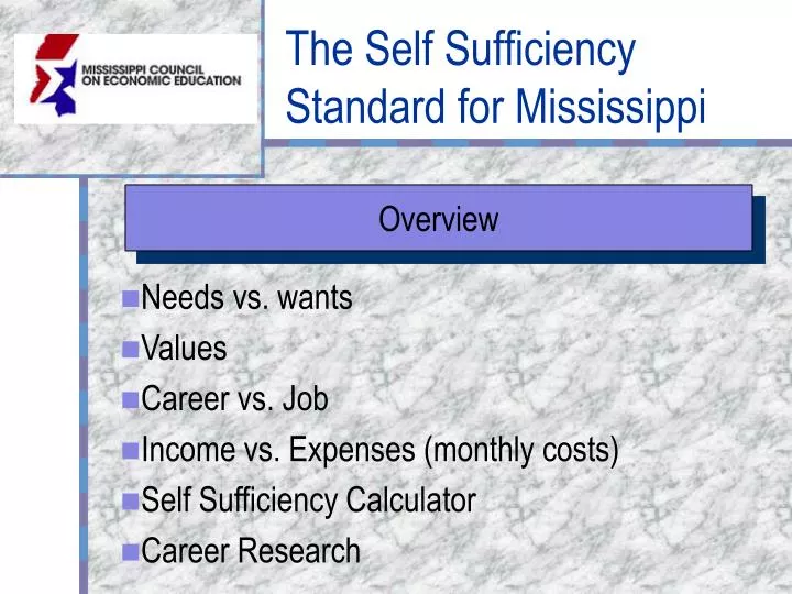 the self sufficiency standard for mississippi