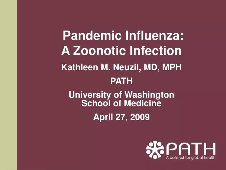 pandemic influenza a zoonotic infection