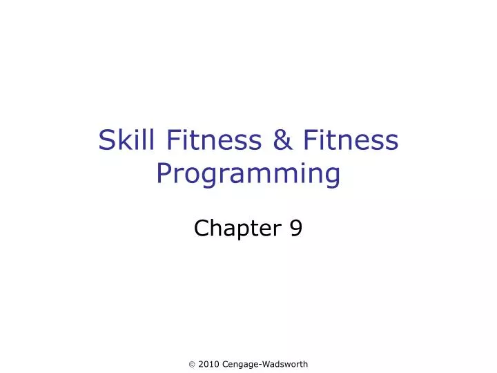 skill fitness fitness programming