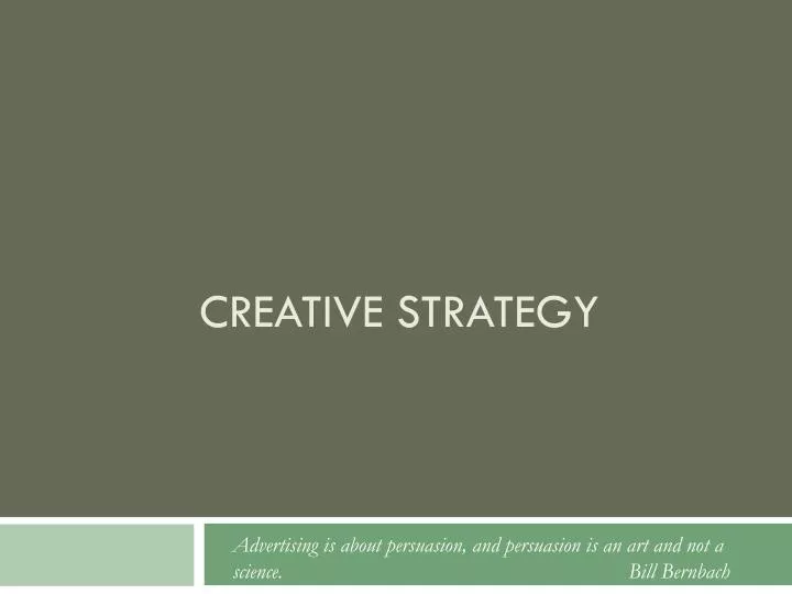 creative strategy