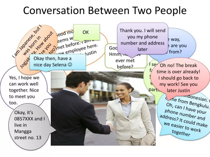 conversation between two people