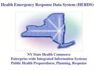 NY State Health Commerce Enterprise-wide Integrated Information Systems