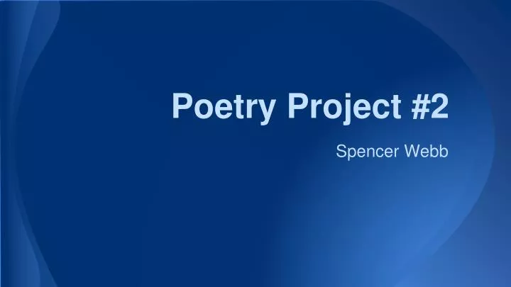 poetry project 2