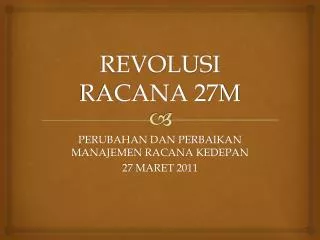 revolusi racana 27m