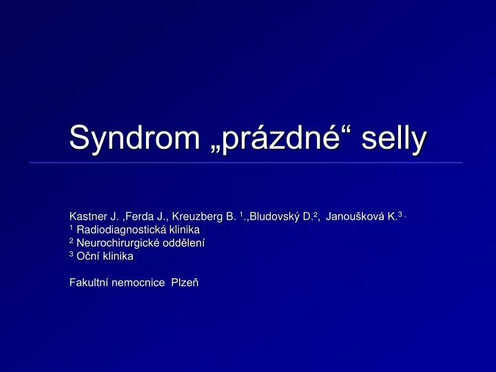 syndrom pr zdn selly