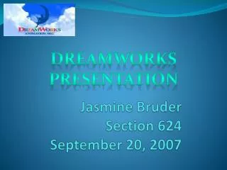 Jasmine Bruder Section 624 September 20, 2007