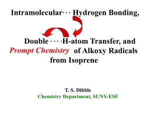Double . . . . H-atom Transfer, and of Alkoxy Radicals