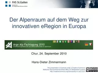 Der Alpenraum auf dem Weg zur innovativen eRegion in Europa