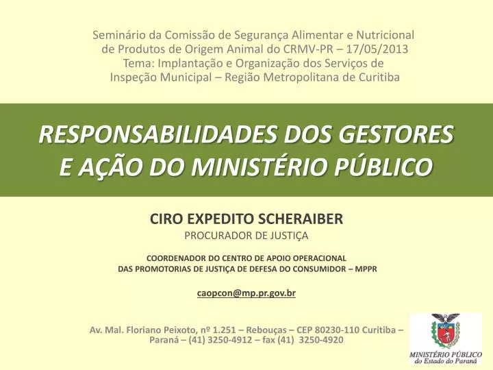 responsabilidades dos gestores e a o do minist rio p blico