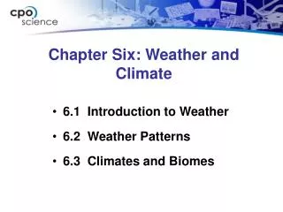 chapter six weather and climate