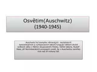 osv tim auschwitz 1940 1945