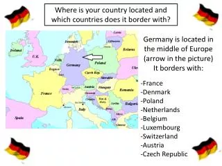 Where is your country located and which countries does it border with?