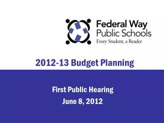 2012-13 Budget Planning