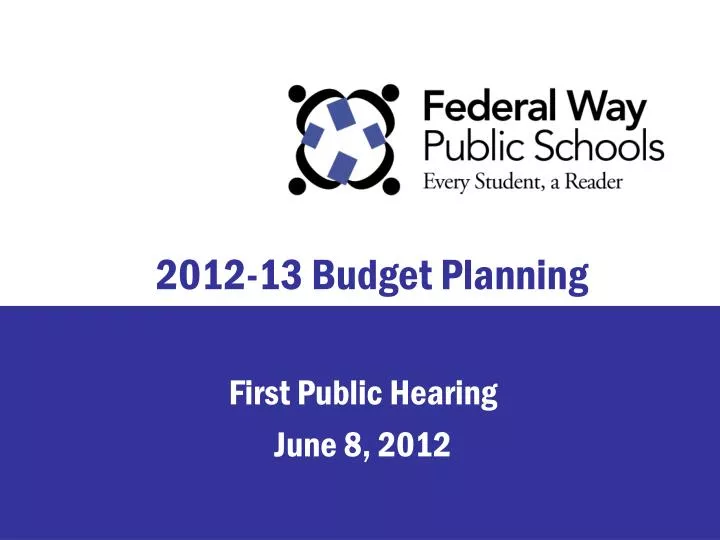 2012 13 budget planning