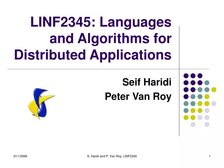linf2345 languages and algorithms for distributed applications
