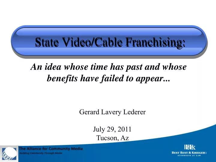 state video cable franchising