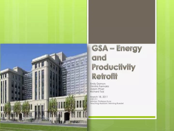 gsa energy and productivity retrofit