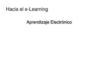 hacia el e l earning