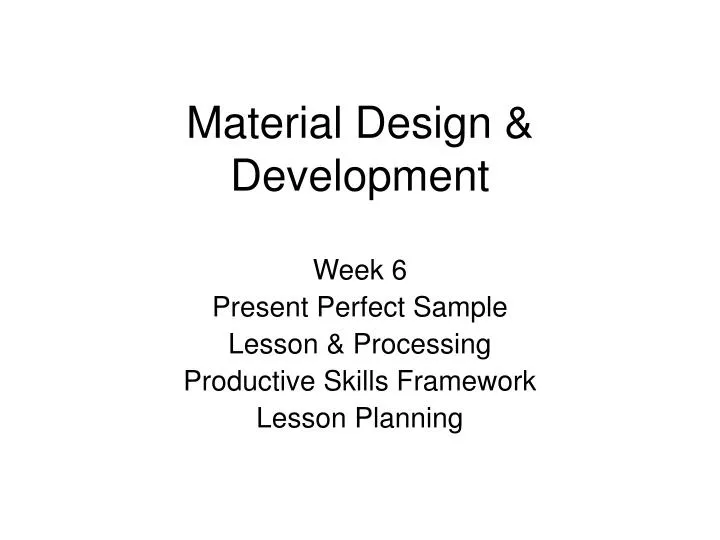 material design development