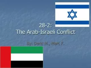 28-2: The Arab-Israeli Conflict