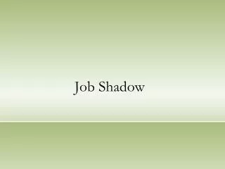 Job Shadow