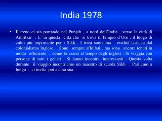 india 1978