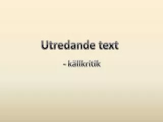 Utredande text