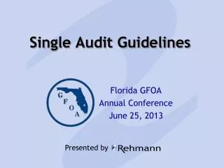 Single Audit Guidelines