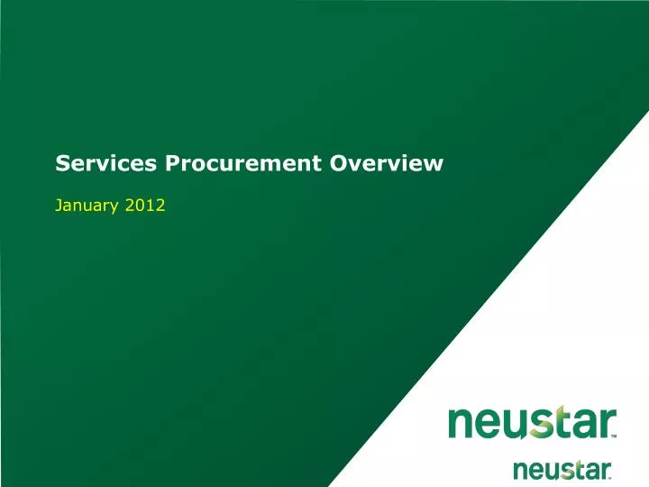 services procurement overview january 2012