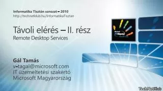 t voli el r s ii r sz remote desktop services