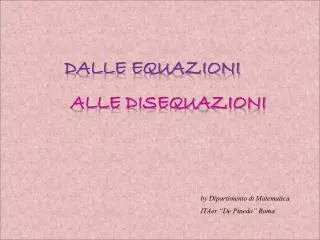 dalle equazioni