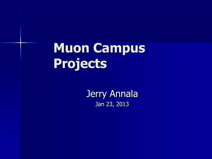 muon campus projects