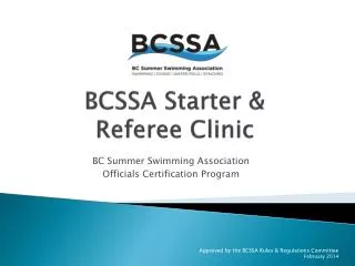 BCSSA Starter &amp; Referee Clinic