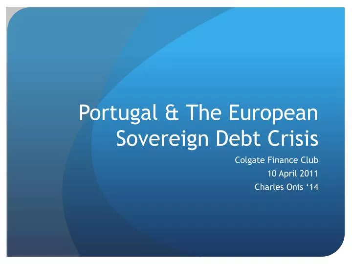 portugal the european sovereign debt crisis