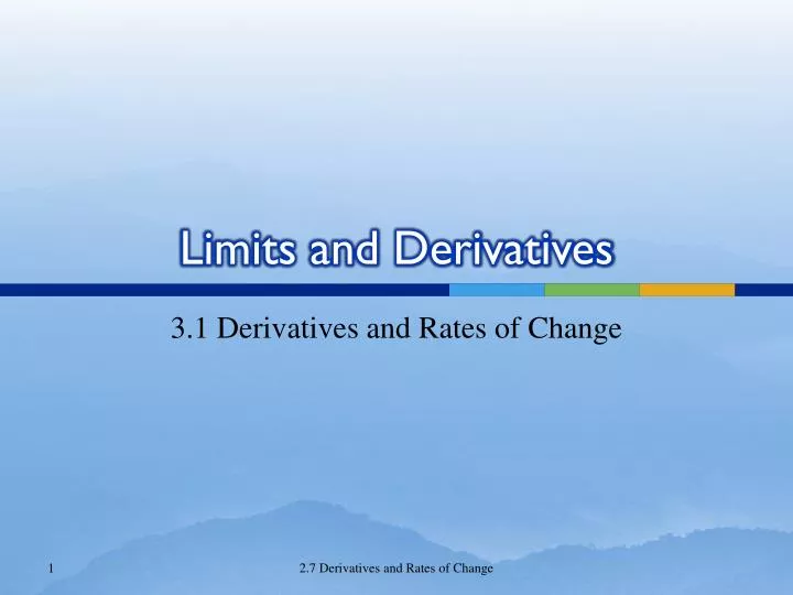 limits and derivatives