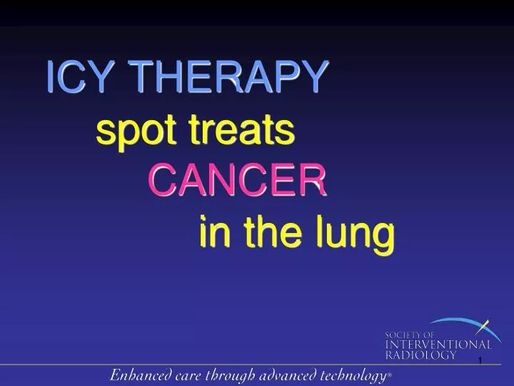 icy therapy spot treats cancer in the lung