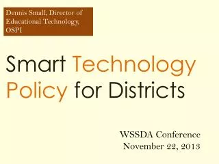 Smart Technology Policy for Districts