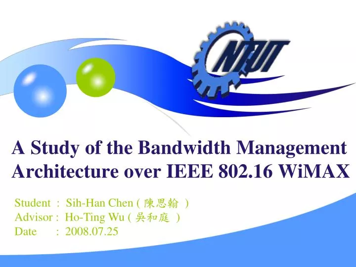 a study of the bandwidth management architecture over ieee 802 16 wimax