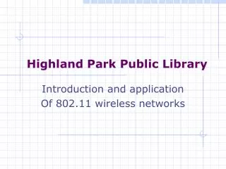 Highland Park Public Library