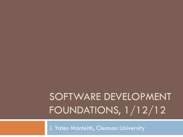 software development foundations 1 12 12