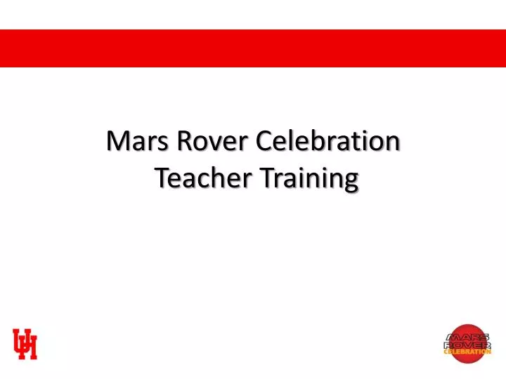 mars rover celebration teacher training