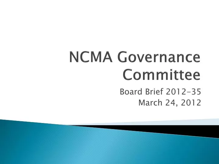 ncma governance committee